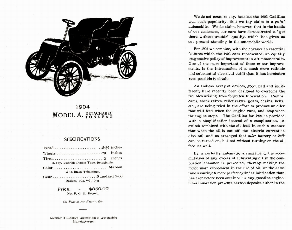 1904 Cadillac Catalogue Page 11